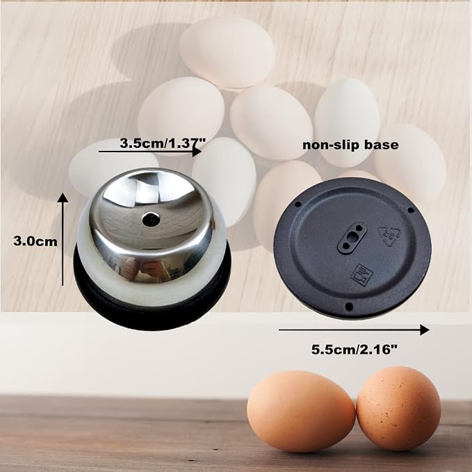 Stainless Steel Egg Piercer for Raw Eggs, Jawbush Heavy Duty Egg Poker with Sturdy Base and Sharp Pin to Get Good Hard Boiled Eggs, Anti-rust Easy Egg Peeler Kitchen Gadget