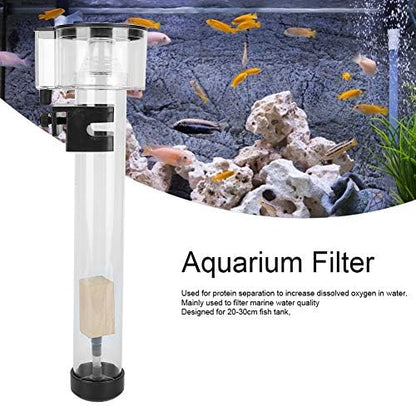 Pissente Aquarium Protein Skimmer, External Mini Aquarium Filters Separator Acrylic Fish Tank Protein Skimmer Separator with IQ5 Aquarium Separating Accessory Replacement for Fish Farming