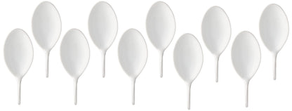 Restaurantware-4 Inch Porcelain Tasting Spoons, 10 Fish Shape Porcelain Spoons - Microwave-Safe, Oven-Safe, White Tasting Spoon, Chip-Resistant, For Tastings Or Individual Portions