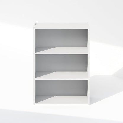 Furinno Reed Closet Organizers and Storage, 3-Tier Reversible Closet Shelves, Closet Organization Shelf, 9.7 x 23.7 x 31.5, for Bedroom, Closet, Plain White