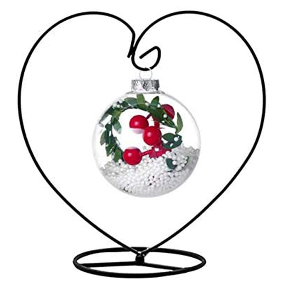 YY YEARCHY Ornament Display Stand Heart Shaped Hook Rack Holder for Hanging Glass Globe Pot Terrarium Witch Ball Home Christmas Wedding Decoration Creative Gift (1, 4.7" x 9" x 9")