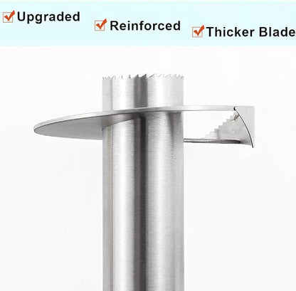 Pineapple Corer, [Upgraded, Reinforced, Thicker Blade] Newness Premium Pineapple Corer Remover, Stainless Steel Pineapple Core Remover Kitchen Tool with Sharp Blade for Diced Fruit Rings, Green