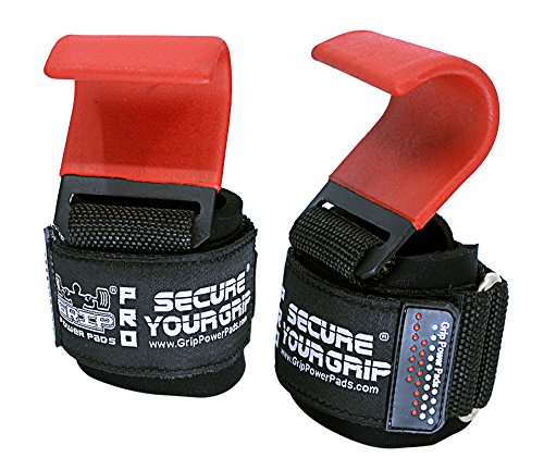 Weight Lifting Hooks Heavy Duty Lifting Wrist Straps Pull Ups Deadlift Straps Power Lifting Grips Padded Workout Straps for Weightlifting Gym Gloves for Men & Women Premium Workout Equipment