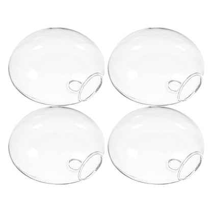 NUOBESTY 4pcs Wall Mounted Glass Plant Pots for Hydroponics, Hanging Terrarium Vases for Indoor Plant Propagation and Home Décor