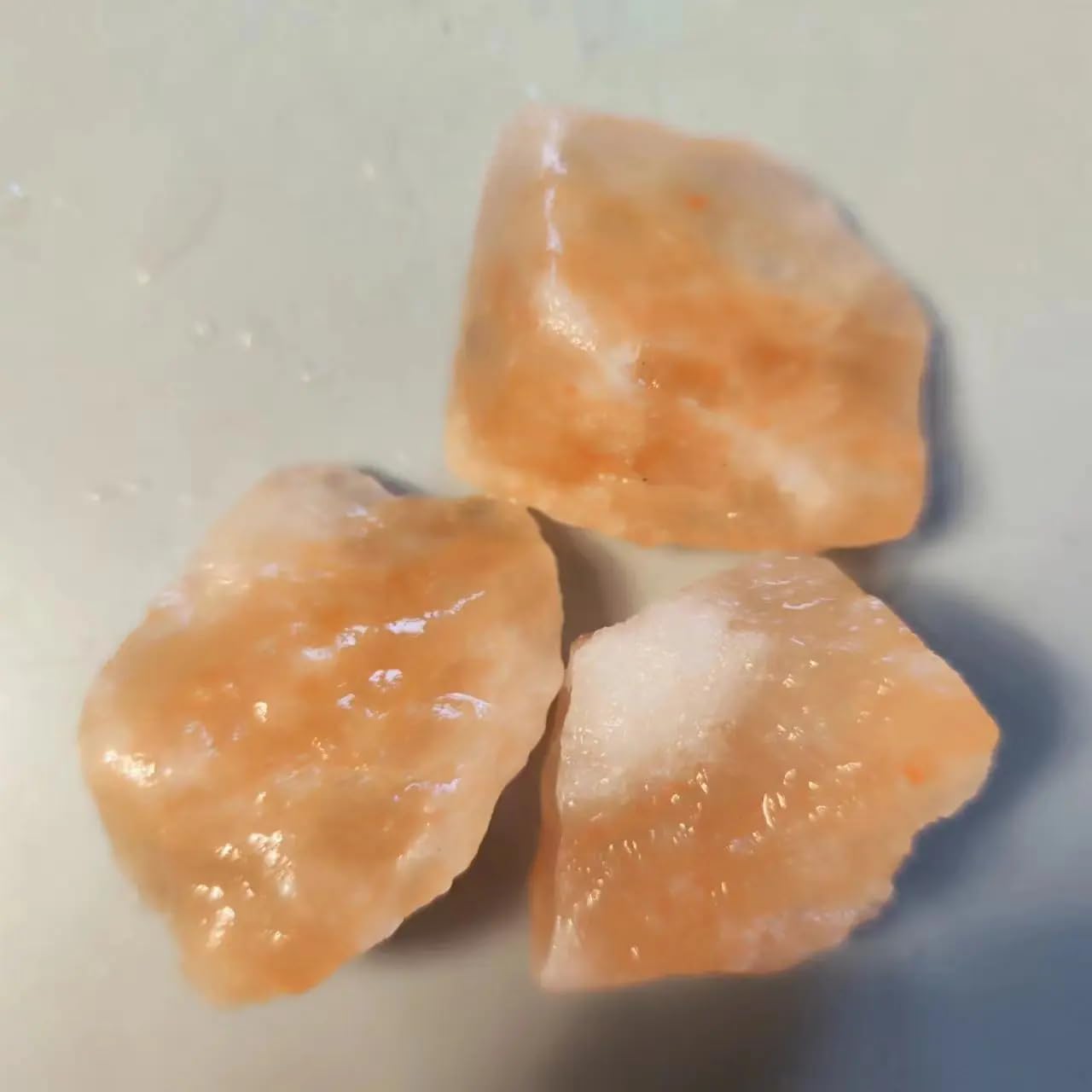 Natural Rock Salt Orange Halite Stone Crystal Stone Home Decoration Stone