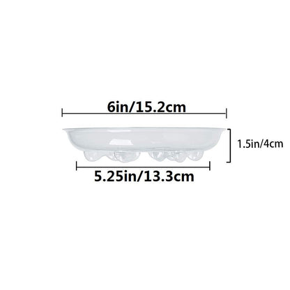 Idyllize 5 Pieces of 6 Inch Clear Thick Plastic Heavy Duty Sturdy Plant Saucer Drip Trays for pots (6'')