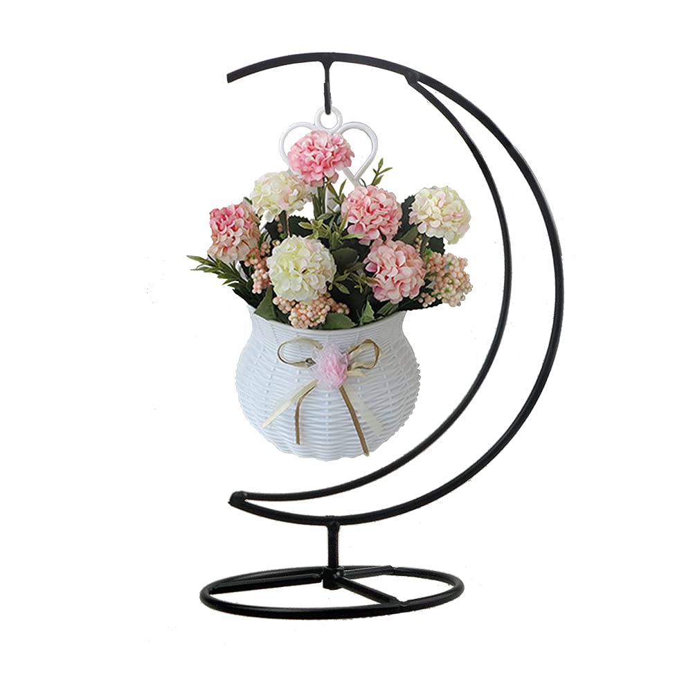 YY YEARCHY Ornament Display Stand Holder Home Wedding Decoration Rack for Hanging Glass Globe Air Plant Flower Pot Stand Iron Pot Hook Stand Terrarium Witch Ball