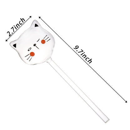SOUJOY 6 Pieces Self Watering Bulb, Glass Plant Watering Globes, Hand Blown Cat Shape Automatic Watering Spike Device for Indoor and Outdoor Plants