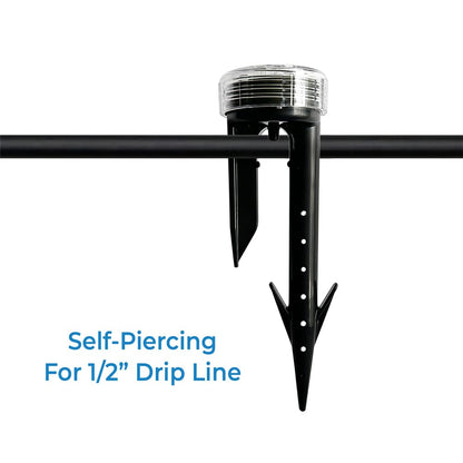 Root Quencher Spike 4-Pack - Deep Underground Dripper, Tree & Plant Root Watering Drip Irrigation & Fertilizer Stake (1/2" Female NPT Compatible with All Connectors, Water Hose, Drip & PVC)