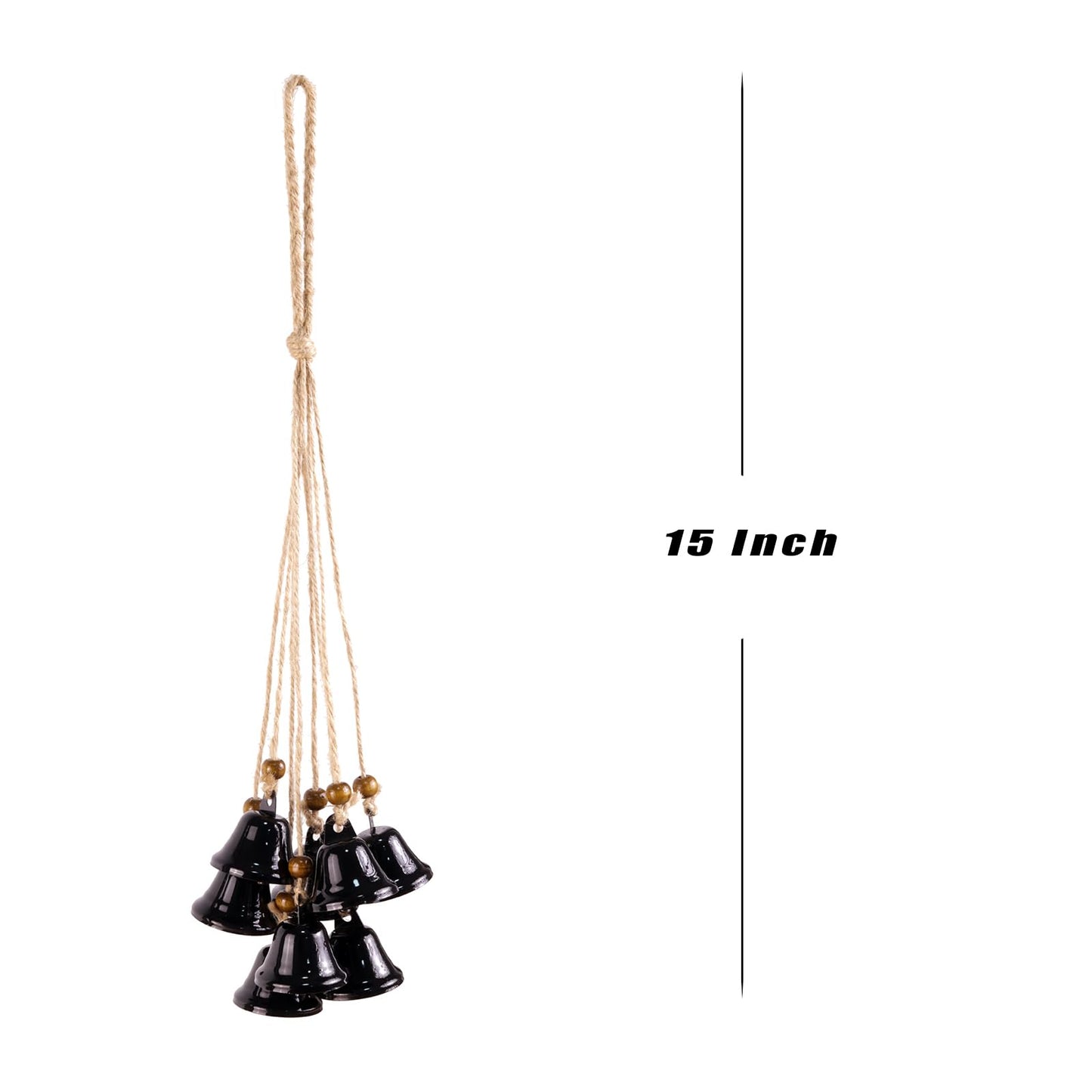 Hanging Witch Bells for Door,2 Pc Halloween Door Bells Hanger Christmas Bells for Witchy Home Decor 8 Black Bells Witchcraft Supplies