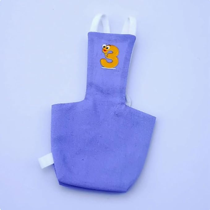 Bird Diaper Protective Parrot Nappy - 6 Pack, Reusable Flight Suit with Waterproof Inner Layer, Washable Cute Urine Wet Suit for Cockatiel Conure Macaw Lovebird (Sulphur-Crested Cockatoo)