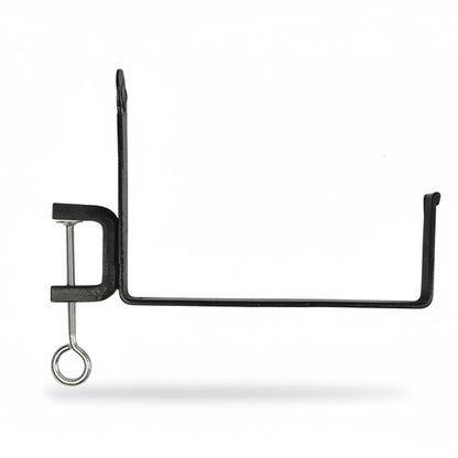 Oakestry Railing Clamp Window Flower Box Brackets Black Adjustable Balcony Planter Holder Steel No Drill Secure Mount Outdoor Indoor