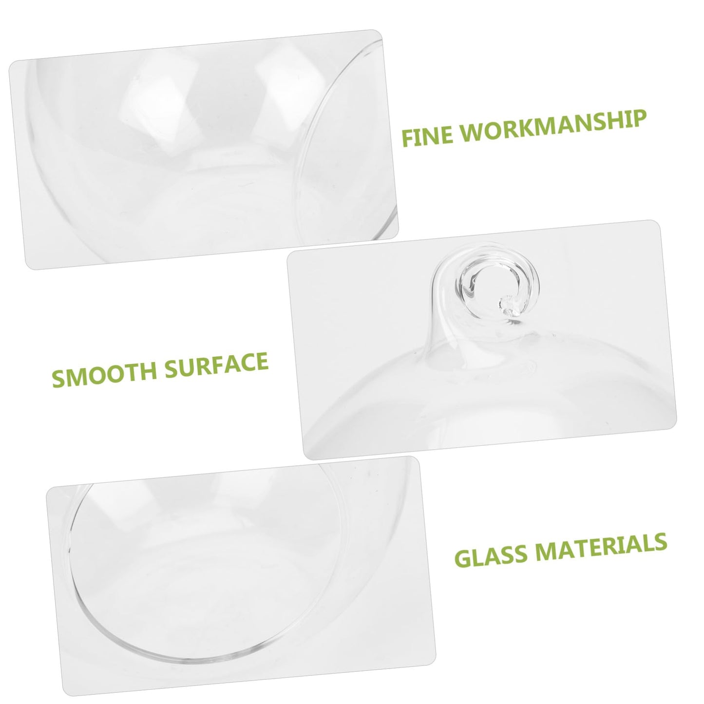 CORHAD 3pcs Hanging Glass Transparent Microlandscape Terrarium for Decoration for Flowers Plants and Moss for Home Office and Cafe Use