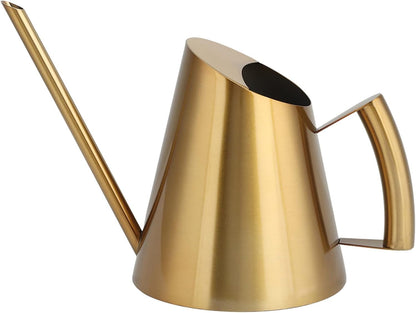 50.8 oz Watering Can Indoor Plants Stainless Steel Plant Waterer Watering Pot Sprinkle Pot Garden Flowers Plants Flower Tool Gold Watering Can with Long Spout (1500ml)