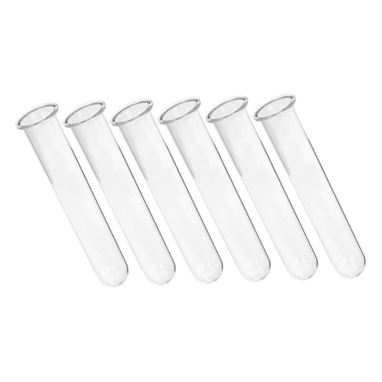 VALICLUD 6pcs Clear Glass Test Tubes for Plants Hydroponics Vase Transparent Flower Tubes Desk Terrarium Water Propagation Decorative Plant Containers