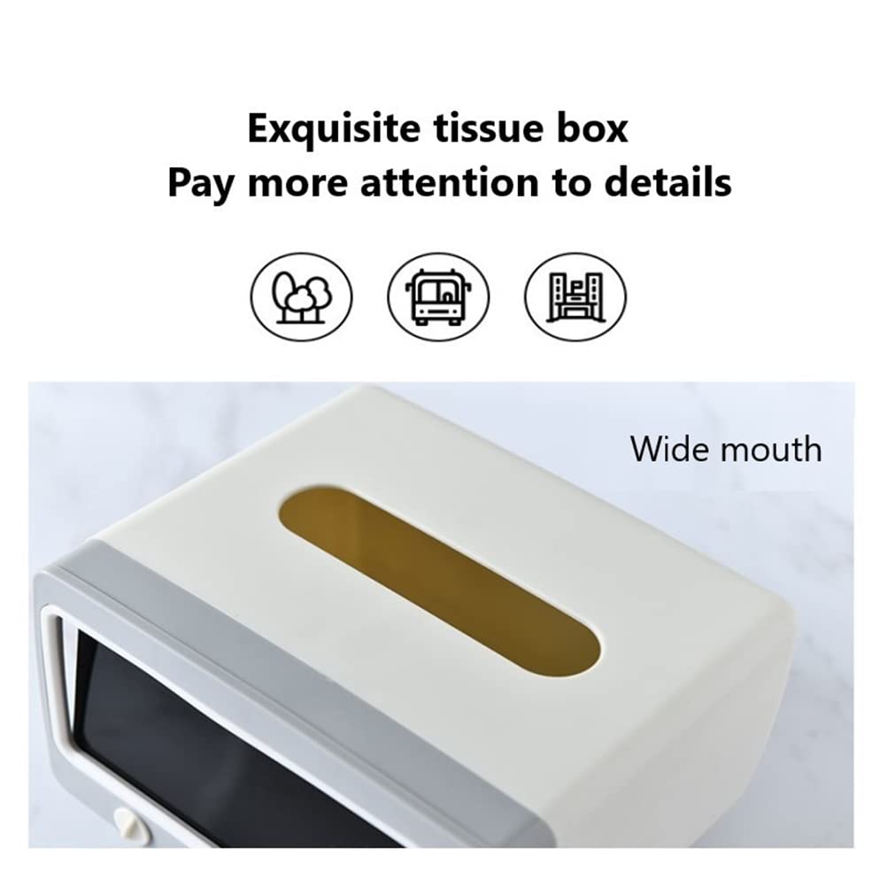 Denash 2 in 1 TV Shape Phone Holder with Tissue Box, Desktop Napkin Holder and Mobile Phone Stand for Living Room Decor (Green)