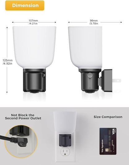 L LOHAS LED Night Lights Plug into Wall,[4 Pack] Dimmable Plug in Night Light,0-100LM Adjustable Brightness,Dusk to Dawn Sensor, 3000K Soft White, Boho Farmhouse Night Lights for Bedroom Bathroom