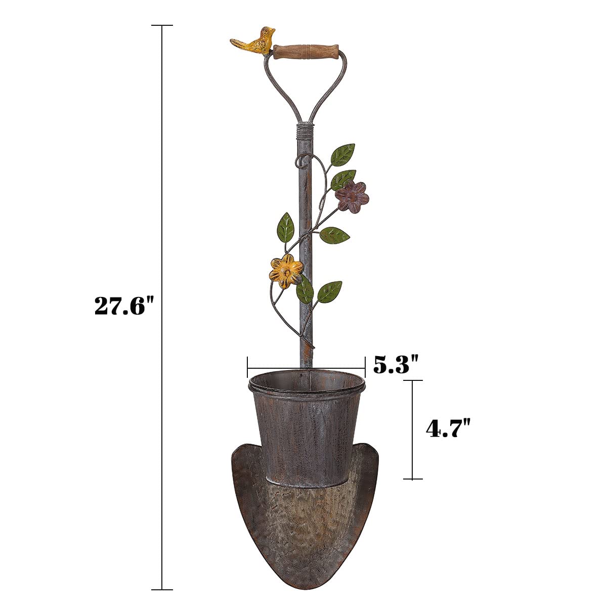 SMQLJXC 2Pcs Wall Mounted Planter Farmhouse Outdoor Wall Decor-Rustic Garden Shovel Tool Planters