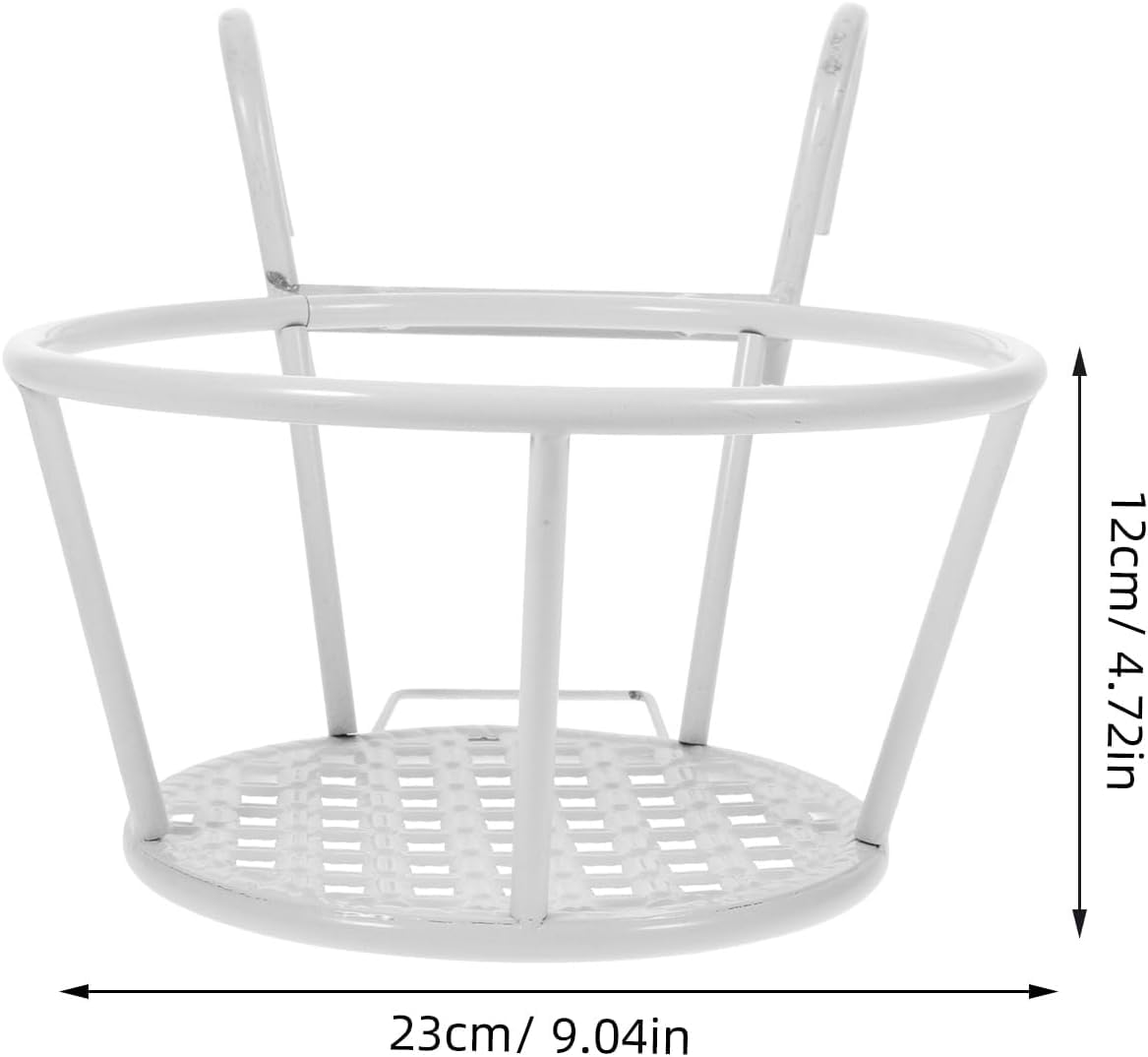 Nancyzhenpin Metal Hanging Railing Planter, Flower Pot Holder for Balcony Fence, Adjustable Steel Plant Stand, Indoor Outdoor Garden Mounted Shelf (6, Black)