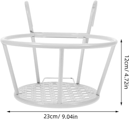 Nancyzhenpin Metal Hanging Railing Planter, Flower Pot Holder for Balcony Fence, Adjustable Steel Plant Stand, Indoor Outdoor Garden Mounted Shelf (6, Black)