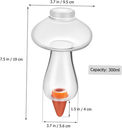 Vytulz 3Pcs Self Watering Globes Mushroom & Wash Bottle,Plant Watering Globes,Self Watering Planter Insert,Automatic Plant Waterer Indoor,Plant Watering Devices,Plant Water Globes,Watering Bulb