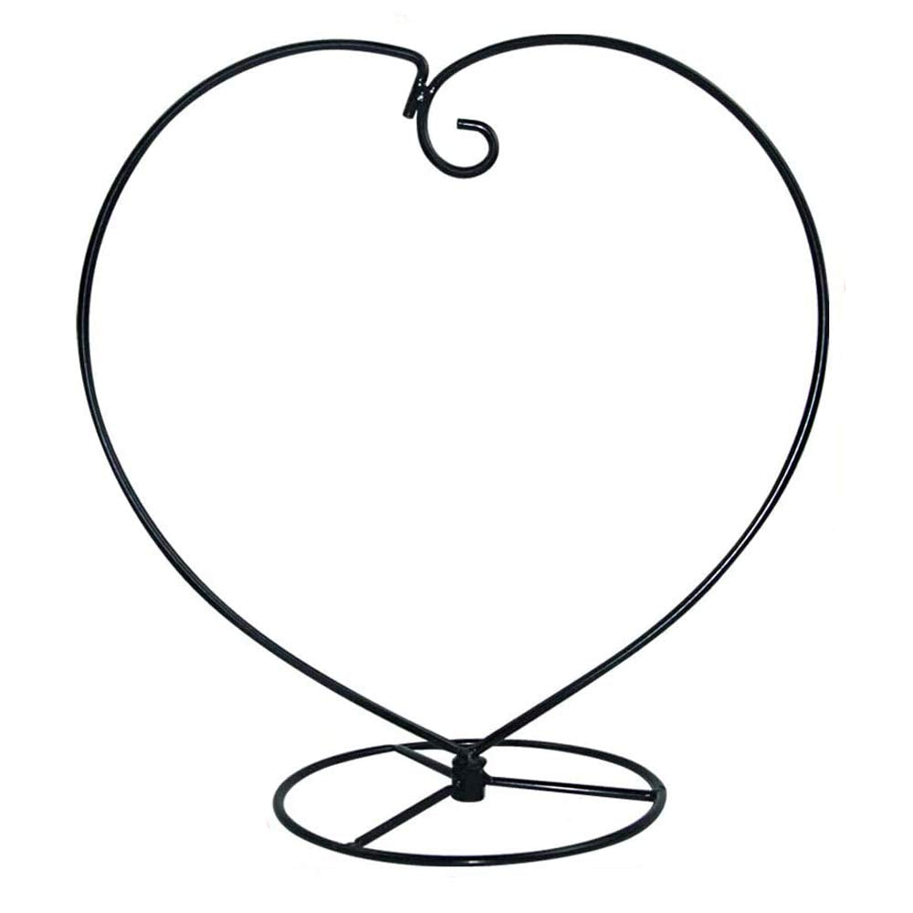 YY YEARCHY Ornament Display Stand Heart Shaped Hook Rack Holder for Hanging Glass Globe Pot Terrarium Witch Ball Home Christmas Wedding Decoration Creative Gift (1, 4.7" x 9" x 9")