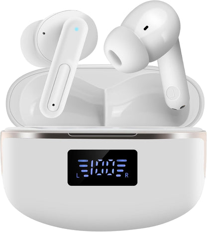Real Time Ai Language Translator Earbuds, Seamless 144 Language Translation with App Support for iOS and Android, Bluetooth 5.3 Connectivity - Audio Translator (White)