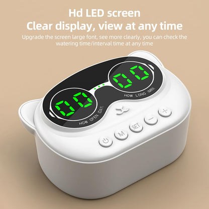Automatic Plant Waterer, 1000ml Indoor Self Watering System Auto Drip Irrigation System for 10 Potted Plants with LED Display Programmable Timer Plant Watering Device