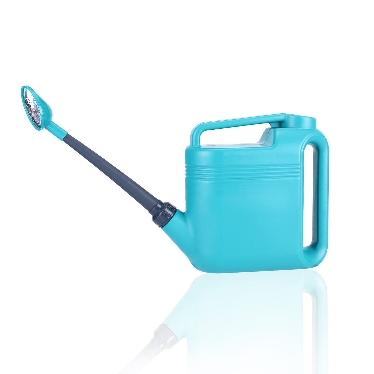 1.5 Gallon Watering Can for Outdoor & Indoor Plants, Large Garden Watering Pot with Lightweight and 5.5L Capacity, Plastic Watering Can with Long Spout and Metal Removable Sprinkler Head - Aquamarine
