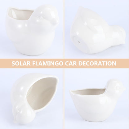 DRESSOOS Creative Bird Modeling Ceramic Succulent Flowerpot Unique Animal Planter Pot for Indoor Outdoor Home Office Garden Decoration for Small Flowers and