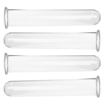 VALICLUD 4Pcs Glass Plant Tubes Propagation Vase Set 2.5X3X18Cm Hydroponic Test Tube Holders for Desk Terrarium Home Office Plant Propagation