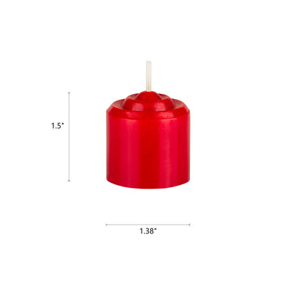 Mega Candles 12 pcs Unscented Red Votive Candles, Hand Poured Wax Candle 10 Hours 1.38 Inch x 1.5 Inch, Home Décor, Wedding Receptions, Centerpieces, Occasions, Events, Meditations, Holders