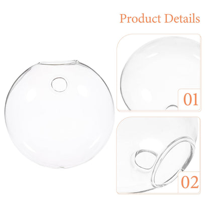 SUPVOX 2pcs Wall Mounted Glass Vase Hydroponic Planter Small Hanging Glass Terrarium Indoor Plant Holder for Home Office Décor