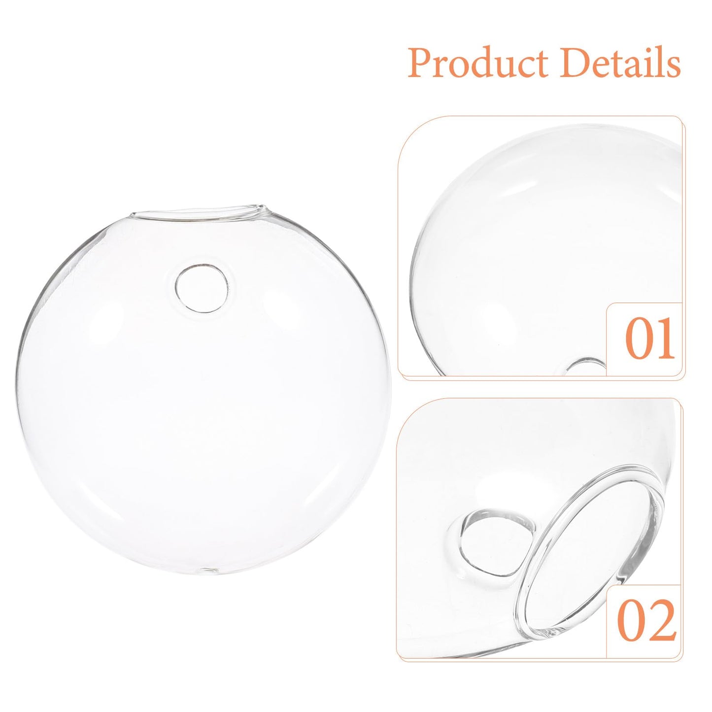 Levemolo 2pcs Hanging Glass Terrarium Wall Planter Vases for Indoor Hydroponic Plants, Flat Glass Flower Holders Wall Mounted for Home Décor and Plant Propagation