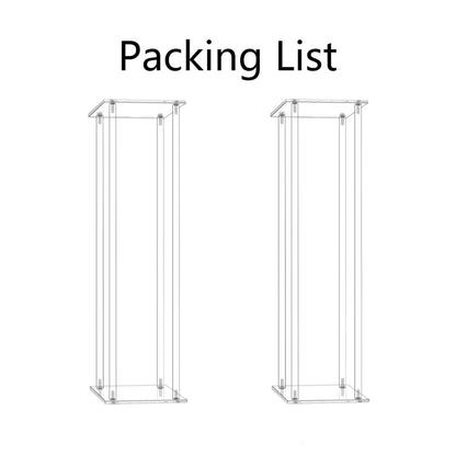 Simprefine 2 Pack 32'' Tall 8'' Dia. Centerpiece Wedding Decoration Modern Tall Vase Elegant Crystal Acrylic Flower Stand Tabletop Display Rack Floral Backdrop Clear Column Pillar Square Props…