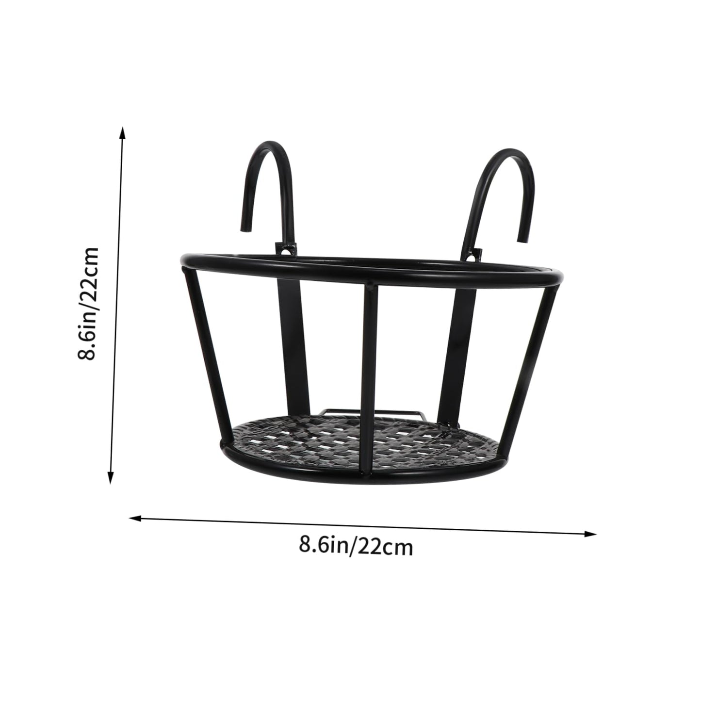 Unomor 2pcs Balcony Plant Display Rack Flower Pot Storage Shelf Hanging Plant Stand for Indoor Outdoor Railing Easy to Install and Space Saving Design