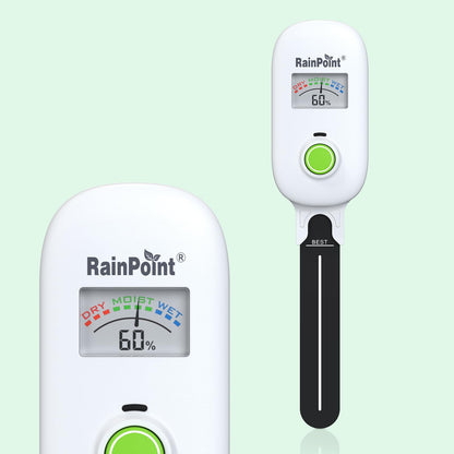 [2026 Version]RAINPOINT Visual Gauge Digital Smart Wireless Plant Moisture Meter,WiFi Hub Needed,Indoor & Outdoor Use,Capacitive Leave-in Soil Hygrometer Sensor Garden House Plant Care Must Haves
