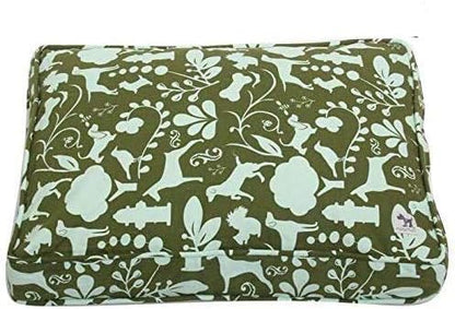 Molly Mutt Sheepy Wool Crate Pad, 100% Cotton Canvas Cover with Soft, Supportive, & Temperature-Regulating 100% Natural Wool-Filled Insert Dog Bed, Crate Mat, Amarillo by Morning, 24"x18"x2.5"