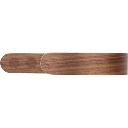 2 x Waveply Wood Curtain Holdbacks Plywood Drapery U Shaped Hook Tiebacks for Wall (Walnut)