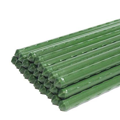 Growsun 4ft Garden Stakes Metal Plastic Coated Plant Cage Supports Tomato Stakes Trellis Climbing for Tomatoes,Trees,Cucumber,Fences,Beans,25 Pack