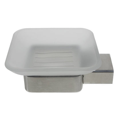 QT Modern Bathroom Soap Dish - Extremely Stylish Made from 304 Brushed Stainless Steel - Water and Rust Proof, Wall Mounted, Easy to Install