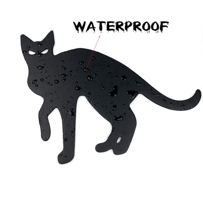 Anditoy 6 Pack Halloween Black Cat Yard Signs with Stakes Scary Silhouette Halloween Decorations for Outdoor Yard Lawn Garden Halloween Decor
