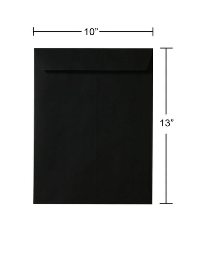 JAM PAPER 10 x 13 Open End Catalog Envelopes - Smooth Black - 25/Pack