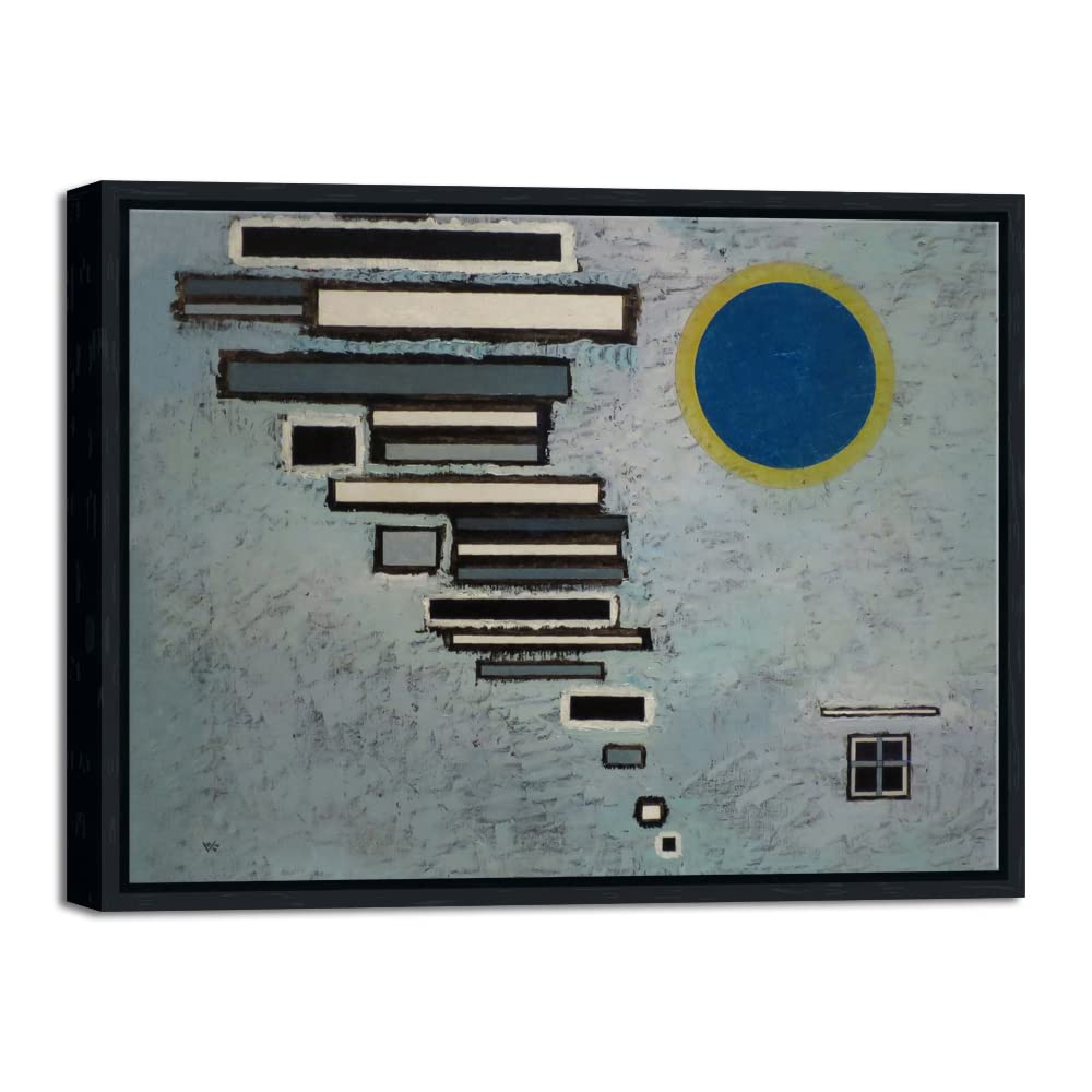 Wieco Art Framed Canvas Wall Art Composition VII, 1913 by Wassily Kandinsky Classic Abstract Famous Paintings Reproductions Canvas Wall Art for Home Decoration