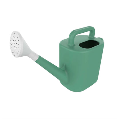2 Gallon Resin Watering Can Green Lily - Top & Side Dual Handle for Easy Carry & Pour, Offset Opening Mess-Free Refill, Sturdy Garden Watering Can for Indoor & Outdoor Plants