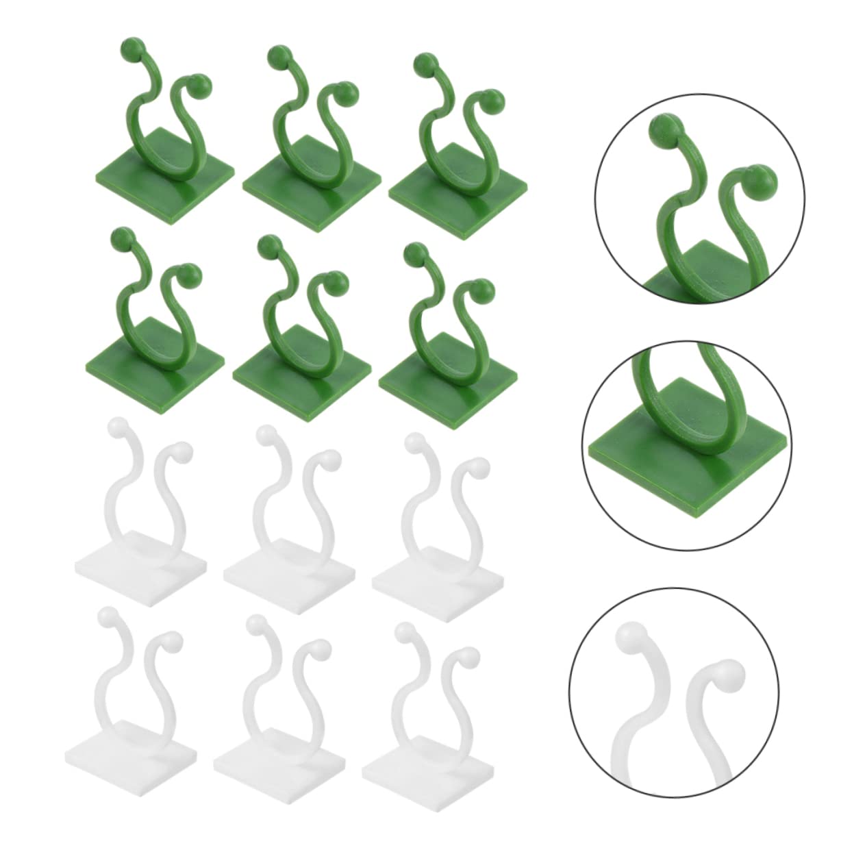 MERRYHAPY 120pcs Plant Wall Sticky Hooks for Climbing Plants Self-Adhesive Vine Clips Easy Installation Fixators for Home Decor