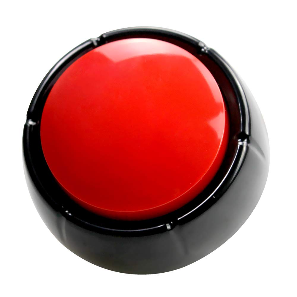 Record Talking Button Pet Button Easy Button Sound Button Recordable Button, 30 Seconds Dog Training BuzzerTalking Button Office Desk Gag Gift