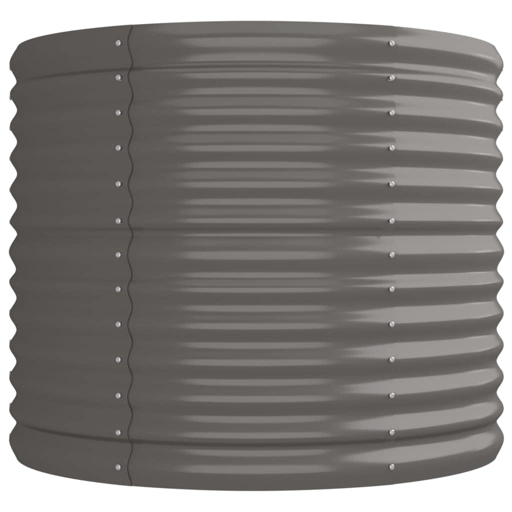 SKM Garden Raised Bed Grey Powder-Coated Steel Large Durable,Grey (Weight 30.73KG)