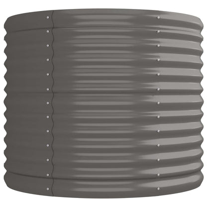 SKM Garden Raised Bed Grey Powder-Coated Steel Large Durable,Grey (Weight 30.73KG)