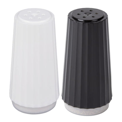 Disposable Salt and Pepper Shakers by Global Basics (24)- Plastic Shaker Sets for Parties, Restaurants, Picnics, Cookouts - Prefilled Salt and Pepper Shakers with 4oz. Salt, 1.5oz. Pepper - 24-Pack